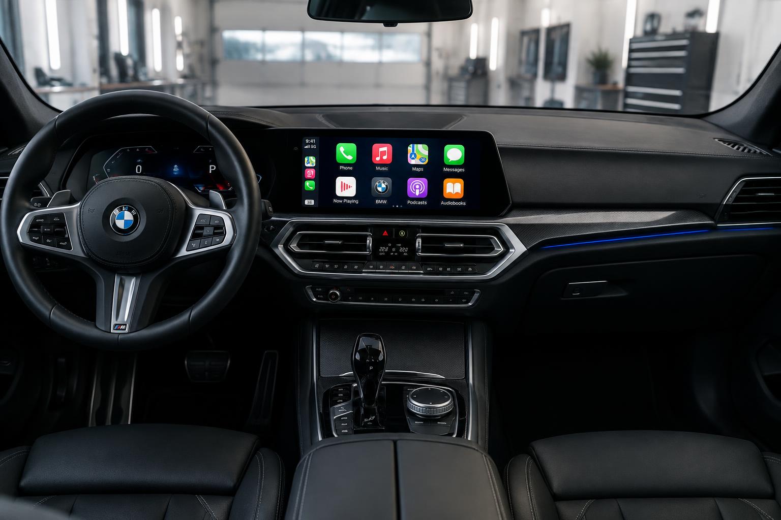 Originální displej vozu s navigací CarPlay — ilustrační fotografie
